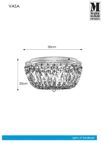 Markslöjd 107587 - Plafonieră VASA 3xE14/40W/230V