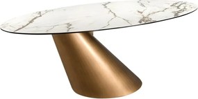 Masa ovala design LUX Marble 110x240cm