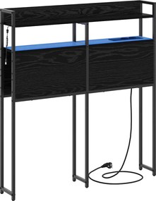 vidaXL Tăblie de depozitare cu raft Stejar negru 80 cm Lemn compozit