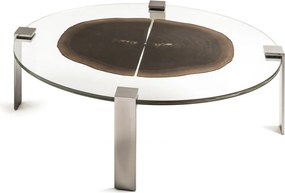 Masuta LUX ovala design Glass-Wood FORESTA H-31cm 7511925.70