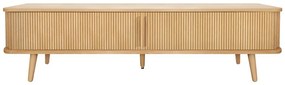 Comodă TV în culoare naturală cu aspect de lemn de stejar 178x50x40 cm Rove – Woodman