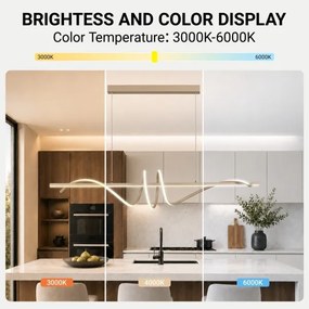 BRILAGI - lustru LED dimabil pe cablu SIGNATURE LED/50W/230V 120 cm bej + telecomandă