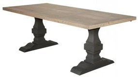 Masa dining, natur, din lemn masiv de pin, cu extensie, L180 cm, Jeanne