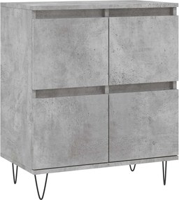 831216 vidaXL Servantă, gri beton, 60x35x70 cm, lemn prelucrat