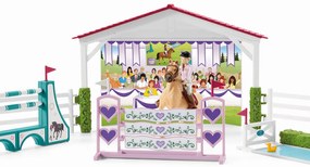 Schleich 42440 Pista de curse cu cai și infirmierecu articulații mobile
