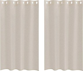 vidaXL Cortină din Voile 2 pcs Nisipiu 175 x 140 cm Poliester