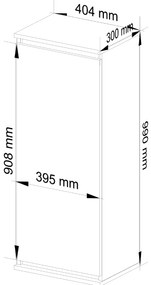 Dulap suspendat Wren II (Alb + wenge). 1069939