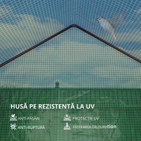 Outsunny Seră de Grădină 143 x 73 x 195 cm cu Rafturi cu 2 Etaje, Verde | Aosom Romania