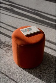 Puf teracotă cu tapițerie din lână Folk – noo.ma