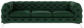 Canapea verde-închis cu tapițerie din catifea 243 cm Chelsea – Ropez
