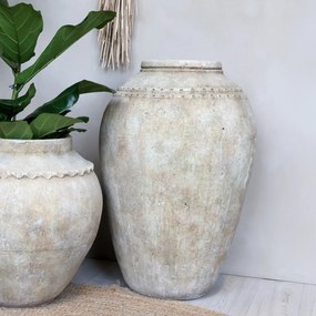 Vas decorativ din teracotă, aspect antichizat, Lourdes, H84 cm