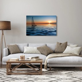 Tablou - Bărci cu vele pe mare (90x60 cm)