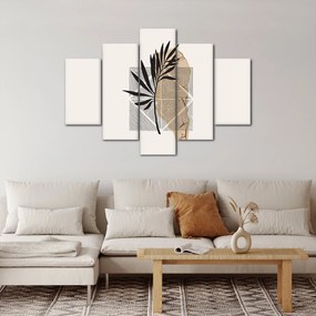 Tablou - Abstracție cu frunze tropicale N⁰1 (150x105 cm)