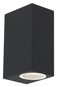 Set de 2 aplice moderne negre cu 2 lumini IP44 - Baleno