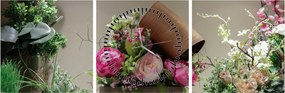 Tablou -Trandafir pentru tine (cu ceas) (90x30 cm)