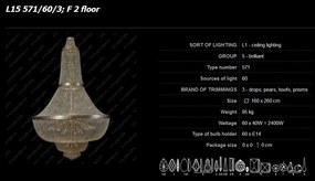 Lustra Imperial XXL cristal Bohemia diametru 160cm