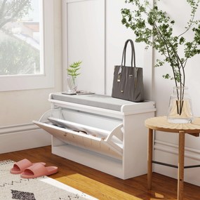 Bancă pentru pantofi HOMCOM, bancă de intrare cu sertar rabatabil | Aosom Romania