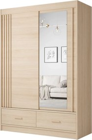 Dulap CANADA CA11-150, stejar riva, PAL, cu 2 usi si 2 sertare, 150x60