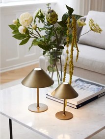 Halo Design 800841 - Lampă de birou LED reîncărcabilă, cu dimmer HYGGE, 3W, 4000 mAh, IP54, alamă