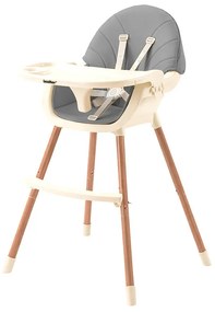Scaun de hrănire 2 în 1 gri