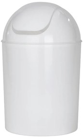 Coș de gunoi alb din oțel inoxidabil 6 l Economic – Wenko