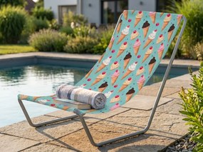 Sezlong de plaja pliabil SAND ICE CREAM, colorat