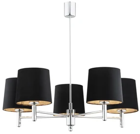 Candelabru modern design elegant BOLZANO 5L negru