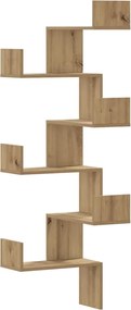 vidaXL Raft colțar perete stejar artizanal 45x45x147 cm lemn prelucrat