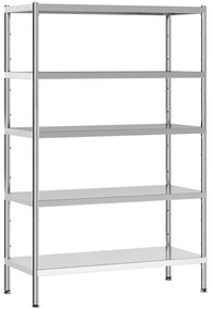 HOMCOM Raft de Bucătărie cu 5 Nivele din Oțel Inoxidabil 201, Argintiu | Aosom Romania