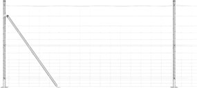 vidaXL Stâlp de gard. Galvanizat 25 x 1,2 m Oțel