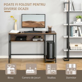 Masa stil industrial HOMCOM, versatila, 120x60x75cm | Aosom RO
