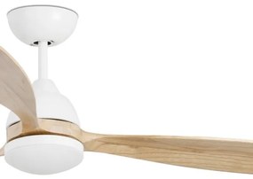 Ventilator LED de tavan FARO 33524 POROS LED/15W/230V alb/maro