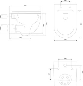 Vas WC suspendat + capac WC OTTAWA + plăcuță de activare SIGMA + modul incastrat + garnitură