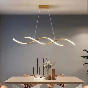 Lustra LED cu Telecomanda 76W Dimabila Auriu