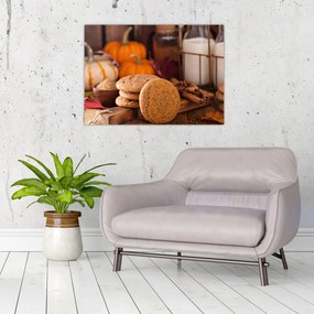 Tablou pe sticlă - Biscuiți de toamnă (70x50 cm)