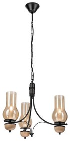 Lustră pe lanț Brilagi COTTAGE 3xE14/40W/230V fag/maro