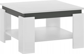 Masuta cafea LEJSY, alb/gri grafit, 68x68x41 cm