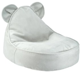 Fotoliu puf pentru copii verde mentă cu tapițerie din catifea Bear – Wigiwama