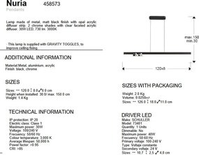 Lustra liniara suspendata LED Nuria