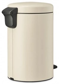 Cos de gunoi cu pedala Brabantia NewIcon 1005531, 12 L, Inchidere lina, Baza antiderapanta, Bej