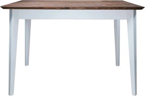 Masă lemn masiv alb Dining Timeless, 120 × 80 × 76 cm