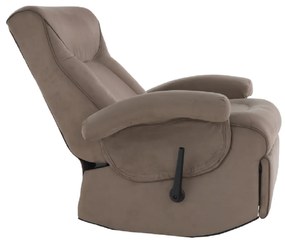 Fotoliu relaxant, cu funcţie electrică de vibraţie, textil gri maronie, SUAREZ