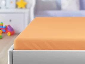 Cearsaf jersey pentru patut de copii EXCLUSIVE 60x120 cm somon