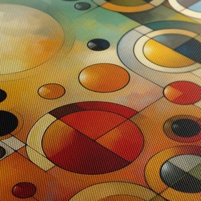 Tablou abstracție cu cercuri și culori