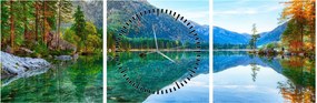 Tablou - Lacul Hintersee (cu ceas) (90x30 cm)