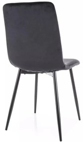 Scaun Daren velvet negru/negru Blu19