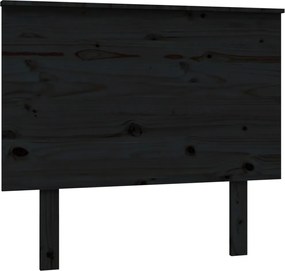 vidaXL Tăblie de pat, negru, 94x6x82,5 cm, lemn masiv de pin