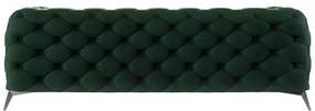 Canapea verde-închis cu tapițerie din catifea 225 cm Chelsea – Ropez