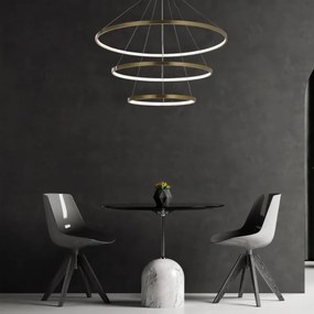 Lustră LED pe cablu LEA LED/60W/230V 4000K d. 80 cm auriu