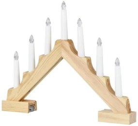 Sfeșnic LED de Crăciun 7xLED/2xAA bej